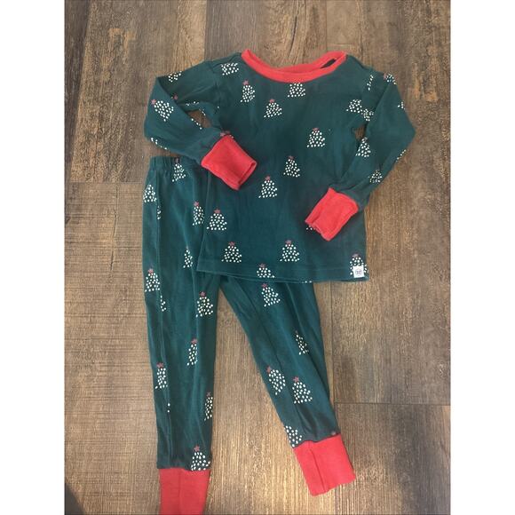 Honest Baby Clothing Christmas Pajamas Set 2t Trees Green - Picture 1 of 3
